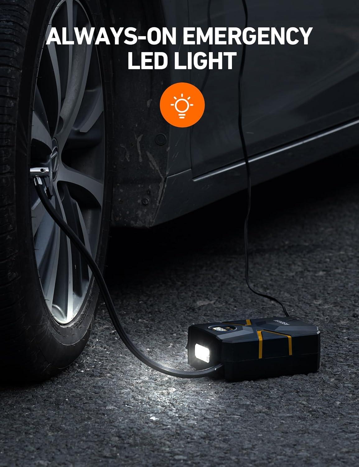 imageAstroAI S1 Tire Inflator Portable Air Compressor 12V DC Digital Car Tire Pump 150 PSI Preset Tire Pressure ampamp Auto Shutoff Electric Air Pump for Car Tires Motorcycles Bicycles Other Inflatables