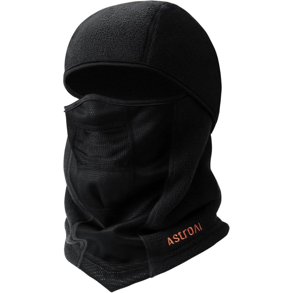 imageAstroAI Balaclava Ski Mask Winter Fleece Thermal Face Mask Cover for Men Women Warmer Windproof Breathable Cold Weather Gear for Skiing Outdoor Work Motorcycling Snowboarding BlackL 23quot245quotBlack