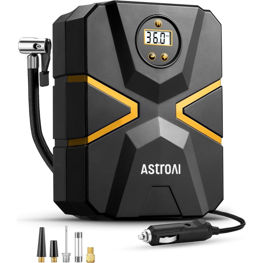 imageAstroAI S1 Tire Inflator Portable Air Compressor 12V DC Digital Car Tire Pump 150 PSI Preset Tire Pressure ampamp Auto Shutoff Electric Air Pump for Car Tires Motorcycles Bicycles Other Inflatables