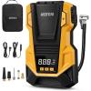 imageAstroAI ACDC Tire Inflator Portable Air Compressor for Car Air Pump for Car Tires Car Accessories 150PSI with LED Light for Cars Balls Motorcycles and Other CZK3666 YellowYellow