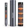 imageAstroAI ES60 37V Mini Electric Screwdriver 63in1 Electric Screwdriver Cordless Set with 60 Magnetic Bits Rotatable Magnetic Storage Repair Tool Kit for Phone Camera Laptop WatchOrange