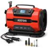 imageAstroAI Tire Inflator Portable Air Compressor Pump 150PSI 12V DC110V AC with Dual Metal MotorsampampLED Light Automotive Car AccessoriesampampTwo Modes for Car Bicycle Tires and Air Mattresses RedRed