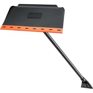 AstroAI 48Inch 2-in-1 Snow Scraper for car Snow Broom and Detachable Ice Scraper with Non-Abrasive Silicone Head for Cars, Trucks, SUVs(Black)
