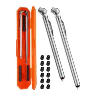 AstroAI 5 Pack Pencil Tire Pressure Gauge (10-75PSI) Stainless Steel Body and Metal Made Nozzle for Vehicles(2 Pack)