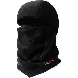 AstroAI Balaclava Ski Mask Winter Fleece Thermal Face Mask Cover for Men Women Warmer Windproof Breathable, Cold Weather Gear for Skiing, Outdoor Work, Motorcycling, Snowboarding, Black-L, 23″-24.5″(Black)
