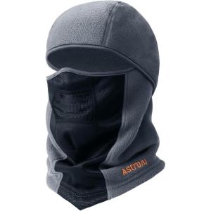 AstroAI Balaclava Ski Mask Winter Fleece Thermal Face Mask Cover for Men Women Warmer Windproof Breathable, Cold Weather Gear for Skiing, Outdoor Work, Motorcycling, Snowboarding, Black-L, 23″-24.5″(Grey)