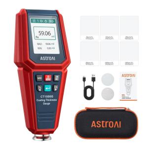 AstroAI Paint Thickness Gauge for Car, Coating Tester for Check The Car’s Original Coating for Used Car Buyers, with Limit Alarm, 4-Direction Rotating Screen, Resol 0.01mil F/NF Measuring
