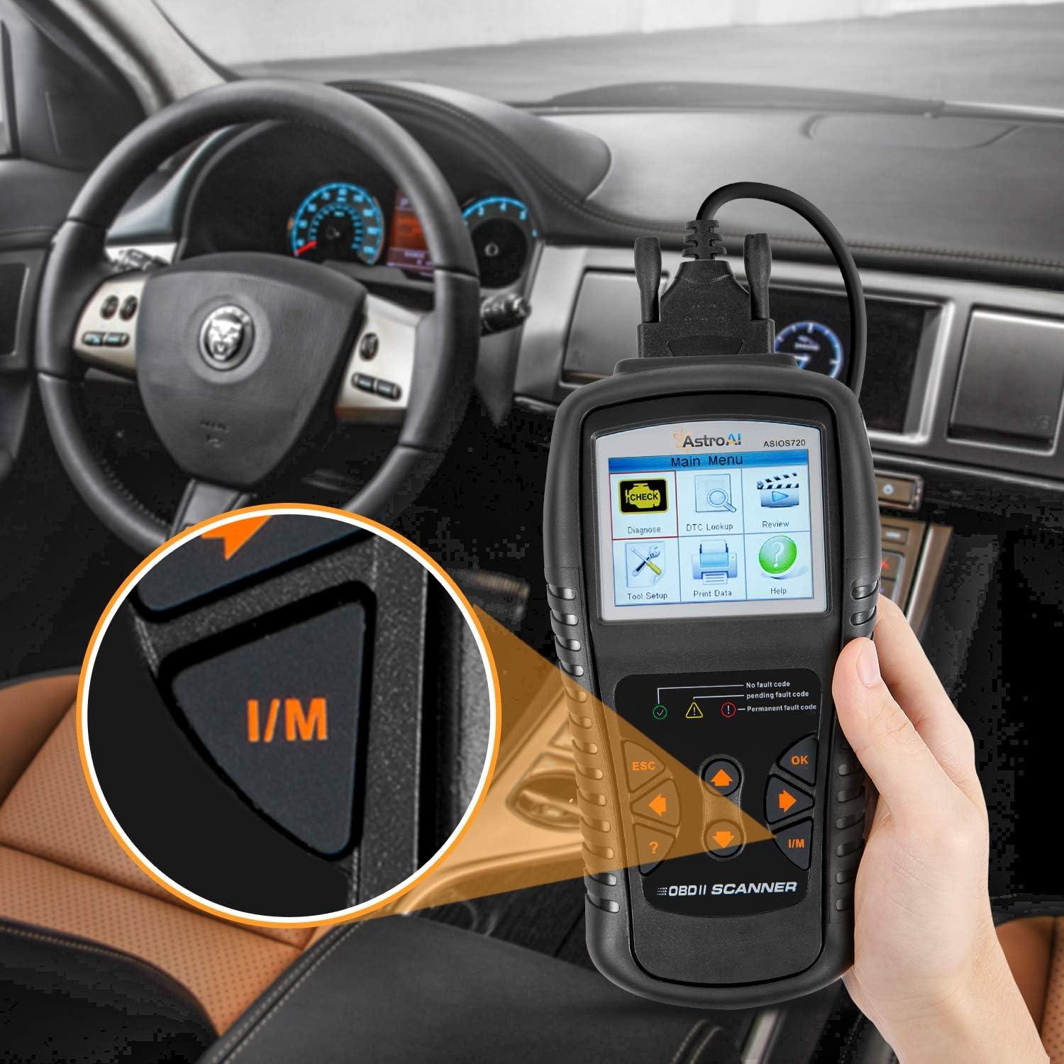 imageAstroAI Enhanced OBD2 Scanner OS720 Professional OBD II Auto Check Engine Code Reader Car Diagnostic Tool Automotive Vehicle Scanner Black