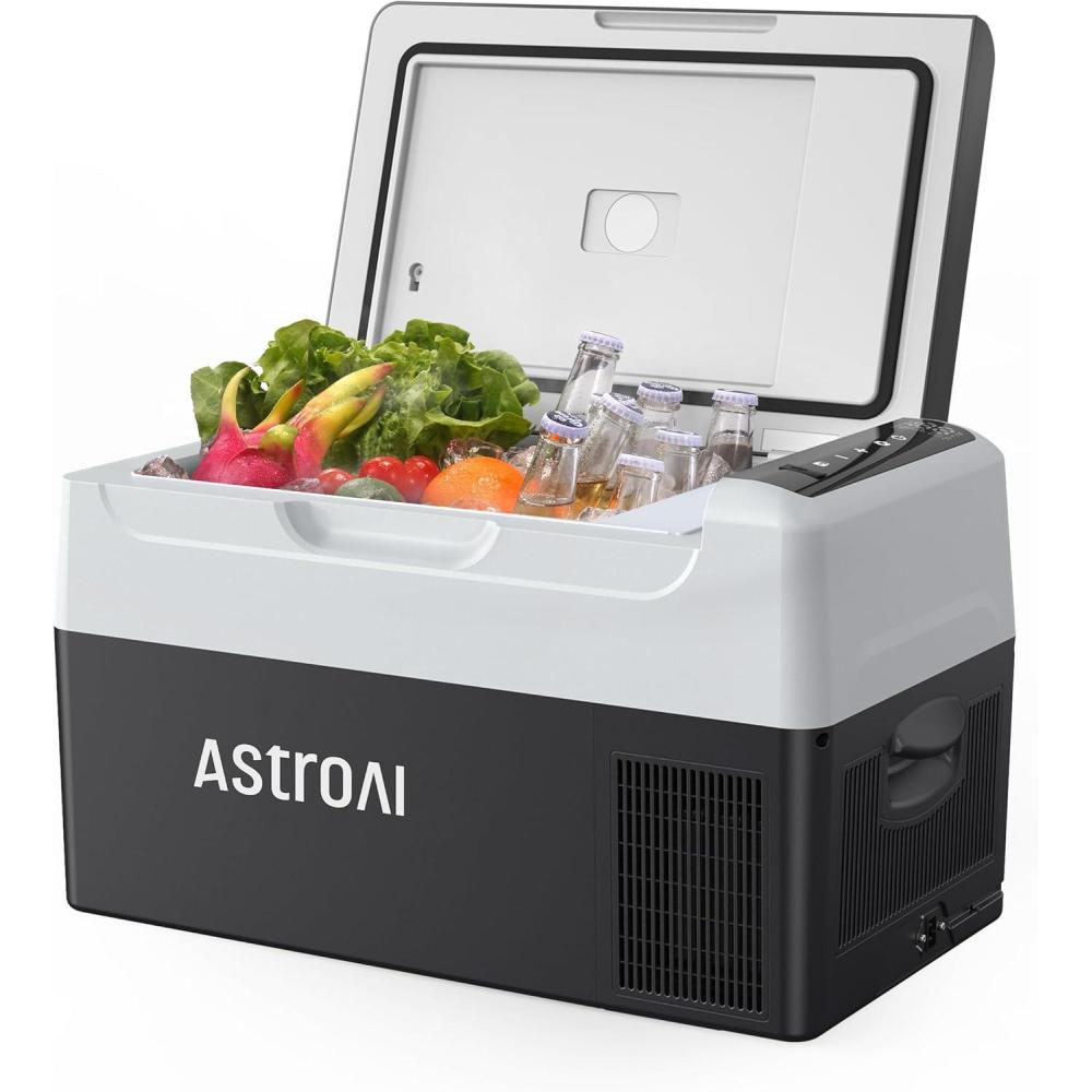 imageAstroAI 12 Volt Car Refrigerator 12V Portable Freezer Camping Fridge Cooler 468 with 1224V DC ampamp 110V AC for Car RV Truck Van Boat for Camping Travel Fishing Outdoor