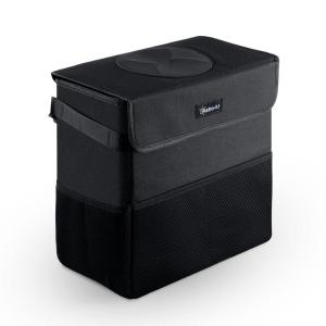 AstroAI Car Trash Can with Lid and Storage Pockets, Leak-Proof Waterproof Car Garbage Can Large Opening, Multipurpose Folding Trash Bin for Car(Large)