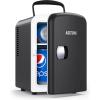 image:imageAstroAI Mini Fridge 4 Liter6 Can ACDC Portable Thermoelectric Cooler Refrigerators for Skincare Beverage Food Home Office and Car ETL Listed Black